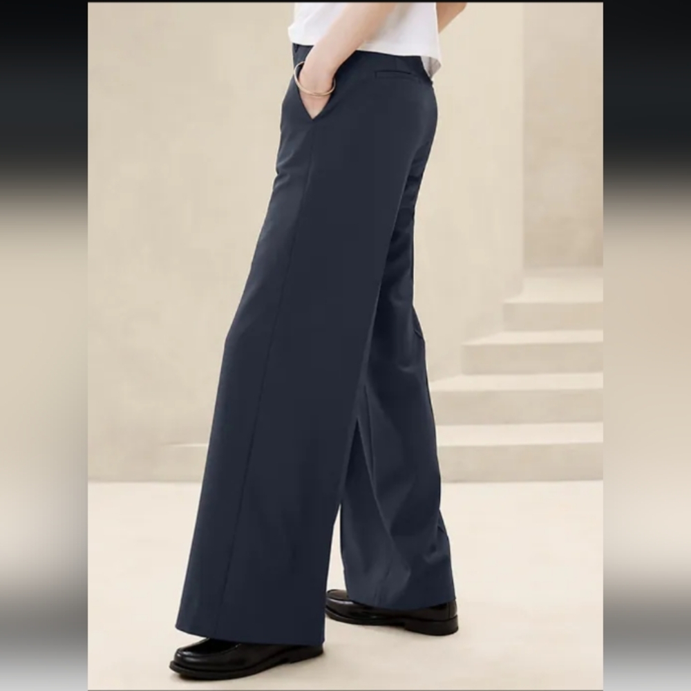Banana Republic Factory Sculpted Wide-Leg Trouser - Picture 4 of 10